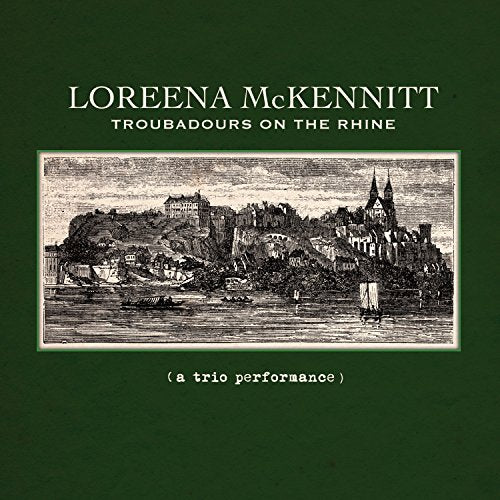 Loreena McKennitt album cover: a sketched medieval town scene.