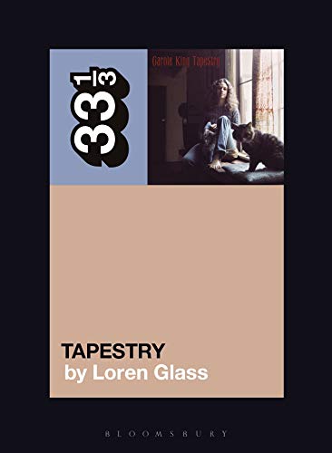 Book cover featuring Carole King with a cat, titled “Tapestry” by Loren Glass.
