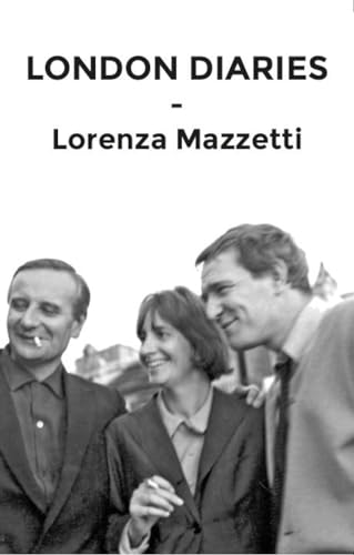 Black and white photo of three people, book cover titled “London Diaries”.