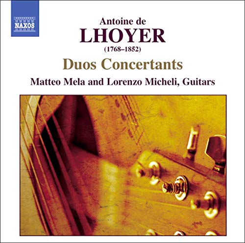 CD cover for Antoine de Lhoyer’s “Duos Concertants” featuring guitar detail.