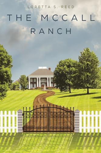 Book cover: large white house on a ranch with iron gates.