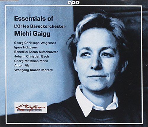 CD cover featuring portrait of Michi Gaigg and composer names.