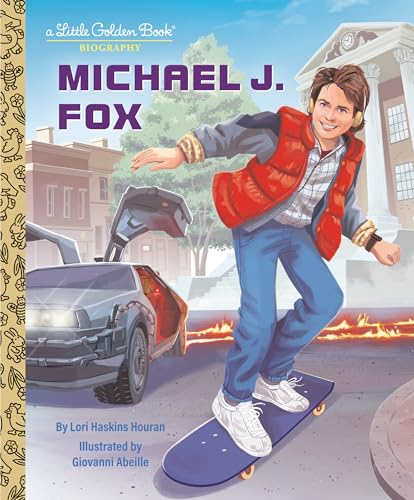 Book cover featuring Michael J. Fox on a skateboard with a DeLorean.