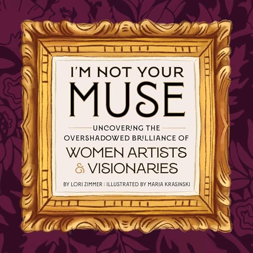 Book cover with ornate gold frame, title “I’m Not Your Muse.”