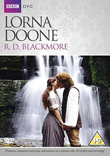 DVD cover for "Lorna Doone" featuring a couple near a waterfall.