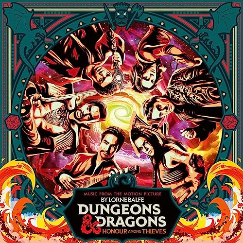 Dungeons & Dragons vinyl record cover featuring a group of fantasy characters.