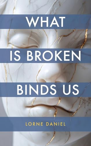 Book cover: cracked marble face with gold repair lines.