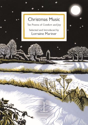 Book cover: "Christmas Music" with a winter landscape illustration.