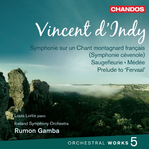 CD cover for Vincent d'Indy orchestral works, featuring a mountain landscape.