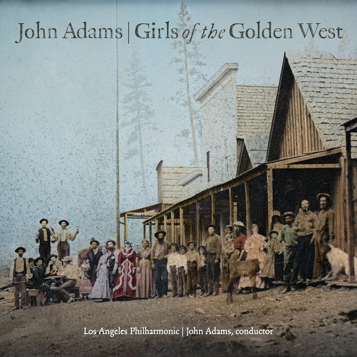 CD cover for John Adams’ “Girls of the Golden West” with a vintage photo.