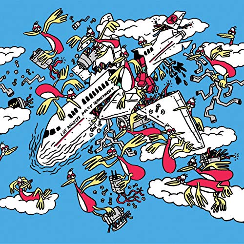 Cartoon of roadrunners swarming a plane labeled "Los Angeles Police Department.