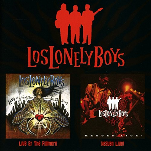 CD cover for Los Lonely Boys’ live album, featuring band silhouettes.