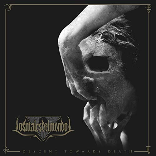 Black and white album cover featuring a distorted, masked face and stylizedL osS males del mondo.