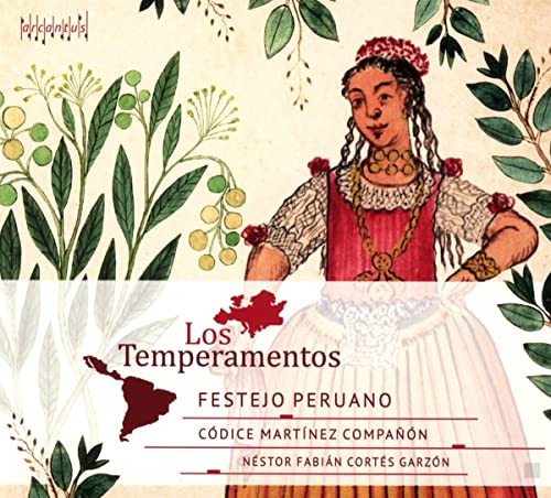 CD cover: woman in traditional Peruvian dress surrounded by foliage.