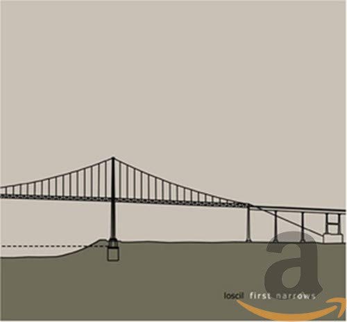 CD cover for Loscil’s “First Narrows” featuring a bridge illustration.