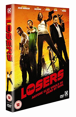 The Losers DVD cover featuring five armed characters against an orange and yellow background.