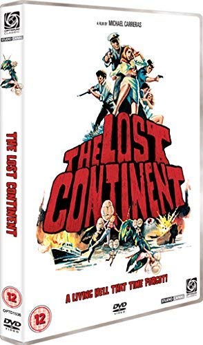 DVD cover for "The Lost Continent" featuring people with guns and dinosaurs.
