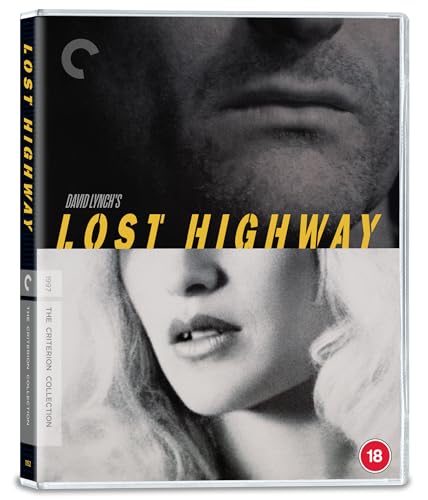 Blu-ray cover for David Lynch’s “Lost Highway” featuring two faces.