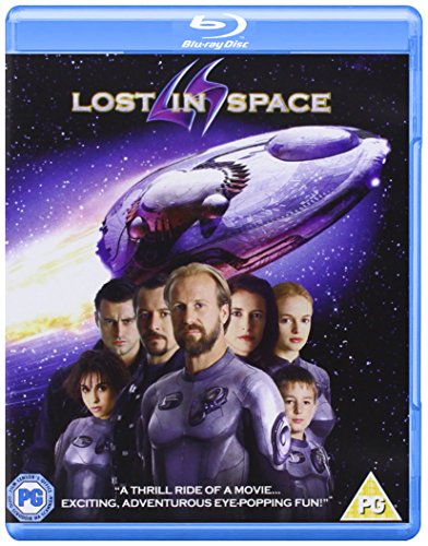Lost in Space Blu-ray cover featuring a spaceship and the film's main cast.
