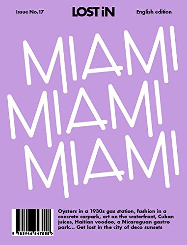 Purple magazine cover with white "MIAMI" text and barcode at the bottom.