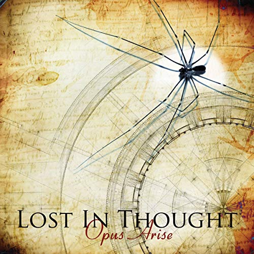 CD cover with a cracked compass and handwritten text on aged paper.