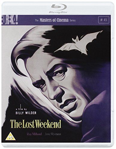 Blu-ray cover for “The Lost Weekend” featuring a distressed man’s face.