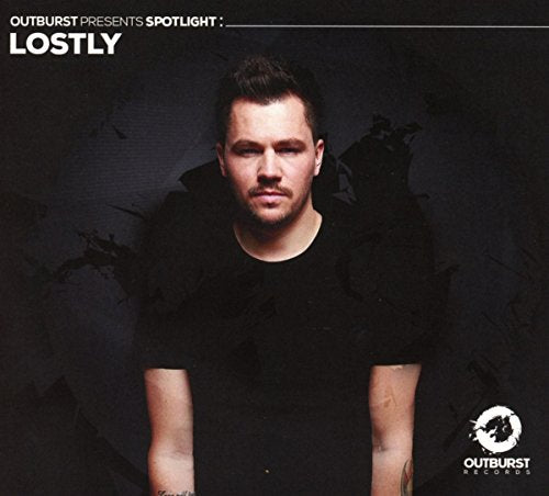 Man in black shirt against a dark background with text "Outburst presents spotlight: Lostly".