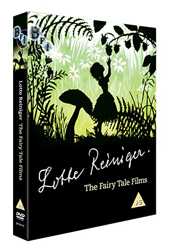 DVD cover for Lotte Reiniger’s fairy tale films, silhouette art.