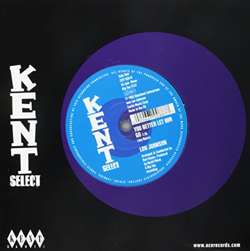 A Lou Johnson vinyl record with a blue label on a purple background.