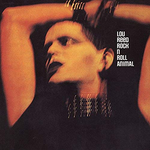 Lou Reed album cover, "Rock N Roll Animal," with a blurred portrait.