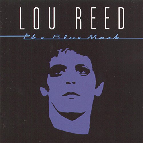 Lou Reed album cover, “The Blue Mask,” featuring a purple portrait.