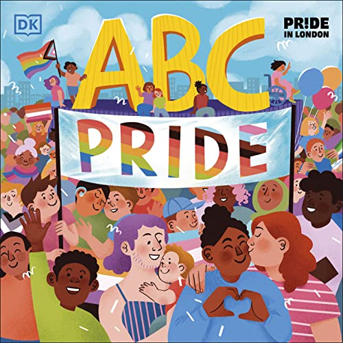 Colorful illustrated book cover depicting a diverse crowd at a Pride event.