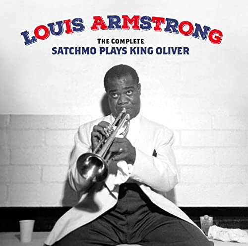 CD cover featuring a black and white photo of Louis Armstrong playing trumpet.