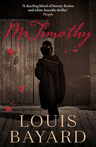 Book cover: "Mr Timothy" by Louis Bayard, featuring a cloaked figure.