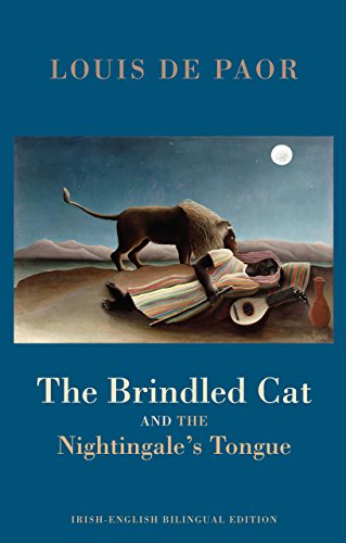 Book cover: lion, reclining figure, moon, and poem title details.