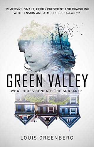 Book cover for "Green Valley" featuring a woman’s face and houses.