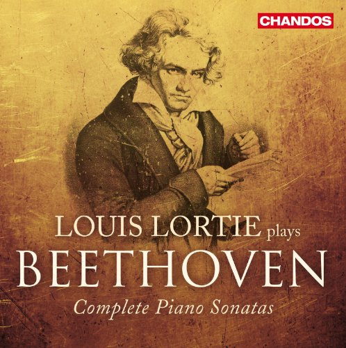 Album cover featuring a portrait of Beethoven on a textured, golden-brown background.