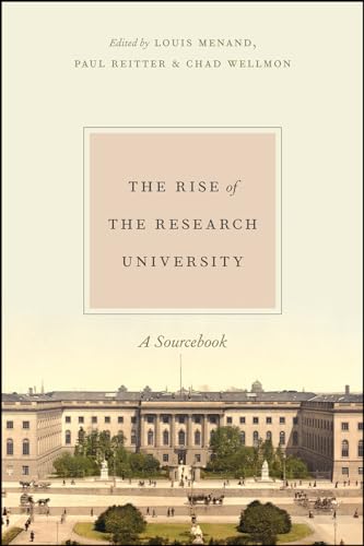 Book cover with university building image and title “The Rise of the Research University.”