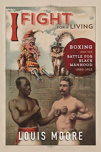 Book cover with vintage boxing imagery and portraits of Black men.