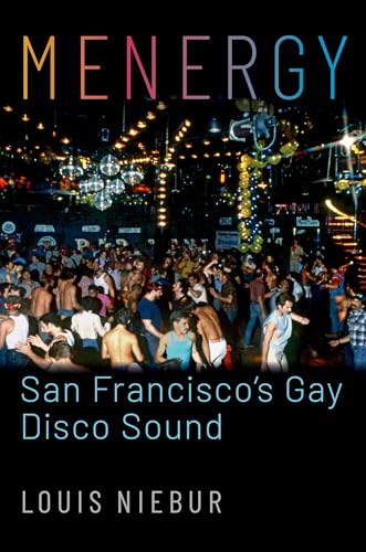 Book cover with a crowded disco dance floor and large title text.