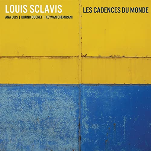 CD cover for Louis Sclavis’ “Les Cadences Du Monde,” yellow and blue.