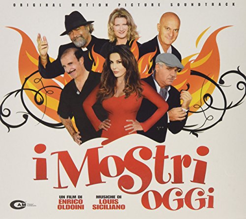 CD cover for “I Mostri Oggi” featuring a group portrait and fiery design.