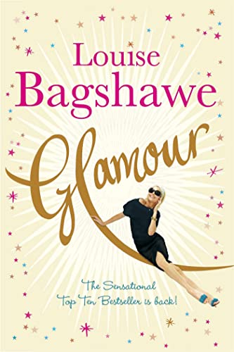 Book cover: “Glamour” by Louise Bagshawe, featuring a woman in a black dress.