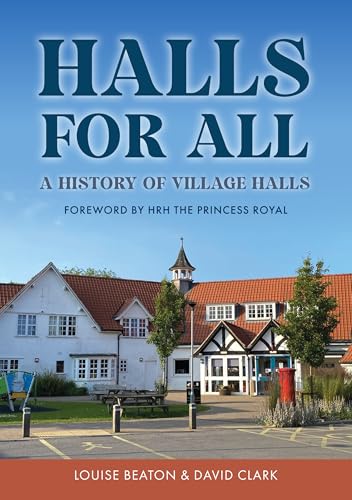 Book cover showing a village hall building under a blue sky with title text.