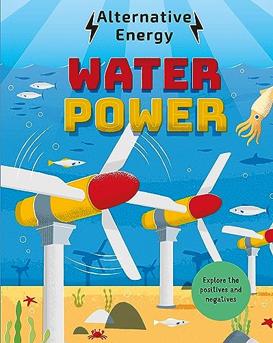 Book cover illustrating water power with turbines, fish, and marine life.