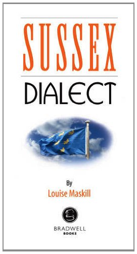 Book cover: "Sussex Dialect" with a flag and author Louise Maskill.