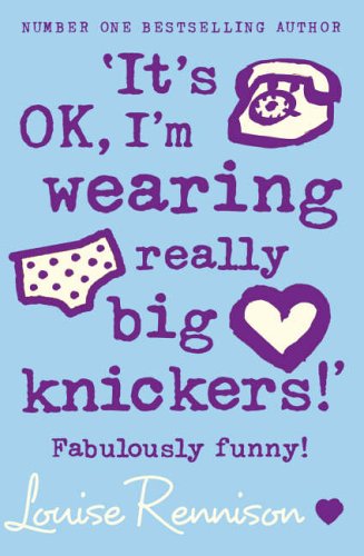 Book cover with purple text, illustrations of knickers, phone, and heart.