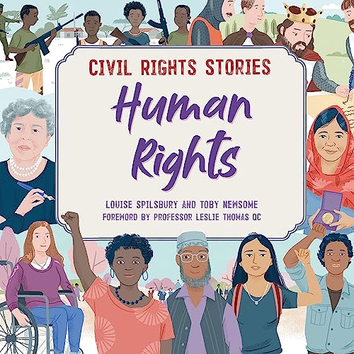 Book cover depicting diverse people and the title "Civil Rights Stories: Human Rights".