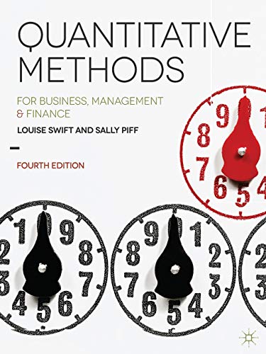 Textbook cover: "Quantitative Methods" with clocks and red dial imagery.