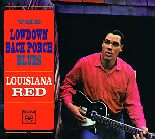 CD cover featuring blues musician Louisiana Red with a red guitar.